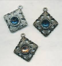 CAST PENDANT SALE Vintage Stone-color Choices. Cast Pendant That is a Cross 