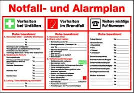 Dafür sollen vier messstationen die temperatur und den sauerstoffgehalt des wassers automatisch aufzeichnen und auswerten. Schild Pvc Notfall Und Alarmplan 410x595mm Ebay