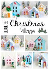 Christmas Village Make Your Own With The Free House Template Diy Christmas Village Diy Christmas Village Houses Diy Holiday