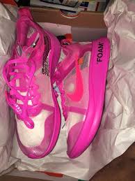 Off White Nike Zoom Fly Tulip Pink Size 7 5 Brand New Fashion Clothing Shoes Accessories Mensshoes Athleti White Sneakers Outfit White Nikes Couple Shoes