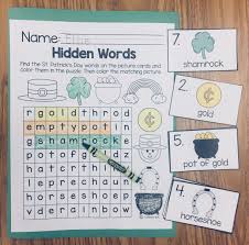 St Patrick S Day Word Work Rainbow Writing Word Work Kindergarten Activities