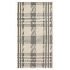 Black And White Plaid Outdoor Rug 3x5 Featuring A Gray And Bone Plaid Motif This Charming Indoor Outdoor Rug Brings A Pop Of Color To Indoor Outdoor Rugs Indoor Outdoor Area Rugs Outdoor Area Rugs