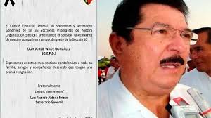 Muere en CDMX líder petrolero Jorge “El Tigre” Wade González