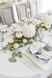 Thanksgiving White Pumpkin Tablescape Fashionable Hostess Pumpkin Tablescape Thanksgiving Table Decorations White Pumpkin Decor