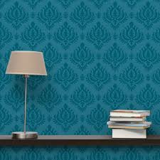 Vliestapete Petrol Barock Mustertapete Quadrat Barock Tapete Tapete Petrol Tapeten