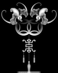 双钱蝙蝠蝙蝠门花浮雕石雕玉雕木雕灰度图精雕图中式传统 tattoos pattern jewelry