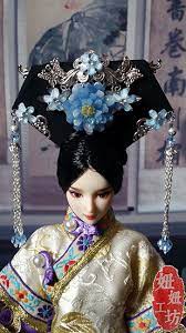 古装娃娃头饰可儿obitsu娃清朝帽子古装首饰可儿ob大拉翅旗头 doll crafts ooak dolls princess dolls