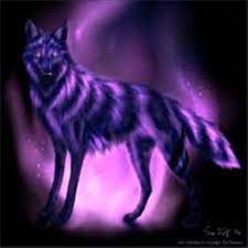 Purple hair with werewolf ears. Found On Bing From Animalia Life Club Purple Eyes Black Wolf Purple Art
