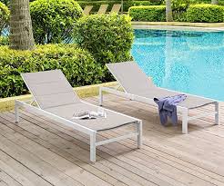 Amazon Com Ulax Furniture Patio Outdoor Aluminum Chaie Lounge Chair Adjustable Recliner With Wheels And Quick Dry Foam Set In 2020 Patio Furniture Outdoor Furniture