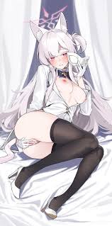 92m blue archive kiyosumi akira animal ears breasts censored halo heels  leotard nekomimi nipples no bra open shirt pussy tail thighhighs | 1085696  | yande.re