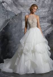 Mori Lee 8202 Kali Cutout Back Wedding Dress With Flounced Skirt Ball Gowns Wedding Mori Lee Wedding Dress Ball Gown Wedding Dress