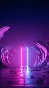 Portal Glitch Neon Wallpaper Vaporwave Wallpaper Neon Backgrounds