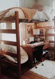 Comfy Chair On One Side Under Bed Desk On Other Dorm Room Designs Dorm Room Inspiration Cool Dorm Rooms