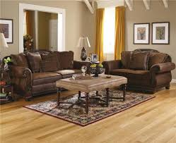 Ashley Furniture Bradington Truffle Stationary Living Room Group Inside Ashley Furniture Brown Living Room Leather Living Room Set Living Room Sets Furniture