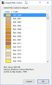 Ral Color System Add On Knowledgebase Page Graphisoft