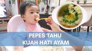 Berikut adalah ide resep mpasi 9 bulan yang bunda bisa coba di rumah. Pepes Kuah Tahu Hati Ayam Ala Azquera Mpasi 9 Bulan Youtube