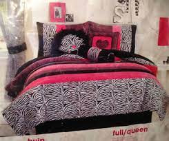 Shop online for luxury bedding: Seventeen Comforter Set Natasha 2pc Twin Pink Black White Animal Zebra New Ebay