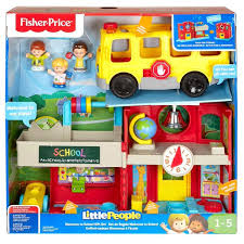 Little people playsets make ideal educational toys as young children develop social skills like sharing and taking on new roles. Fisher Price Little People Welcome To School Gift Set Walmart Com Walmart Com