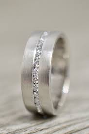 7mm Satin Finish Channel Set Diamond Eternity Band In White Eternity Band Diamond Pave Diamond Wedding Bands Channel Set Diamond