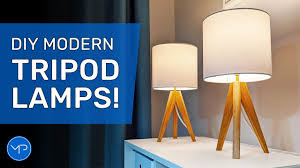 Take it apart and thread it through the hole at the top of the tripod. Diy Wooden Tripod Table Lamp Diy Woodworking Youtube
