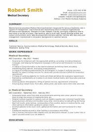 Resume format for doctors available on wisdomjobs.com job portal helps you to turn your ailing resume to a healthy and subscribe to our job portal and get a chance to download the doctor resume sample pdf docs that help you to build a resume of your own that best. Medical Secretary Resume Samples Qwikresume