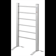 This unit stands 1200mm tall, and it's rails are 400mm wide. Barelli 6 Bar Brushed Aluminium Square Freestanding Heated Towel Rail
