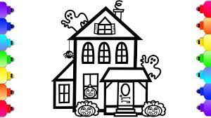 It could also double as a haunted mansion. How To Draw A Halloween Haunted House Simple Art Halloween Coloring Pages Youtube
