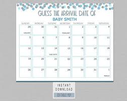 Create custom baby shower invitations to invite your friends and family to join you in celebrating the delightful moments. Due Date Calendar Template Baby Birthday Calendar Greenery Etsy