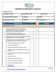 The following items are important to check on all fire extinguishers monthly at the facility and to document on this form. Pressure Testing Checklist Hsse World