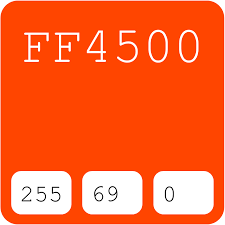 Neon orange bright orange color code. Orangered Red Orange Color Wheel Ff4500 Hex Color Code Rgb And Paints