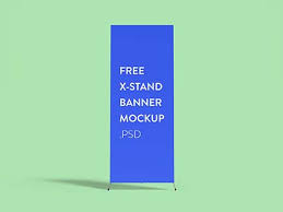 This mockup is free for both personal and commercial purposes. Free X Stand Banner Mockup Psd