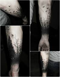 However, some come in colors too. A Highly Detailed Forearm Half Sleeve Of A Forest Tattoo Com