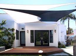 Shade Sails Comes In Different Shapes These Interlocking Sails Are Absolutely Stunning Shade Sails Patio Backyard Shade Patio Shade