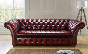 Earle chesterfield sofa vintage tobacco brown leather tufted buttoned 2 seater. Chesterfield Balmoral 3 Seater Buttoned Seat Sofa Antique Oxblood Red Real Leather Winchester Leather