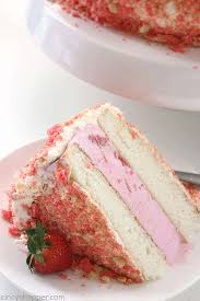 Strawberry Crunch Bar Ice Cream Cake Recipe Ice Cream Cake Strawberry Cream Cakes Strawberry Ice Cream Cake