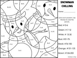 A color by number printable page is more than a coloring sheet. Winter Math Color By Number Activities Multiplication Free By Glitter In Third