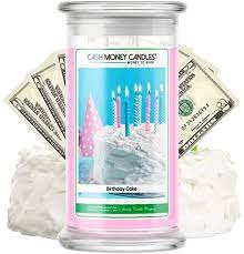 Amazon Com Cash Money Candles 2 2500 Inside Guaranteed Rare 2 Bill Large Long Lasting 21oz Jar All Natural Soy Candle Hand Poured Made In The Usa Family Owned Birthday Cake Home Kitchen