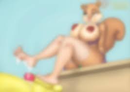 Furry Footjob Sandy Cheeks Cum Covered Feet  R34 XXX  Tram Pararam