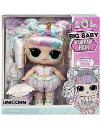 Кукла LOL Surprise Big Baby Hair Unicorn Единорог - купить с доставкой по  выгодным ценам в интернет-магазине OZON (1298022279)