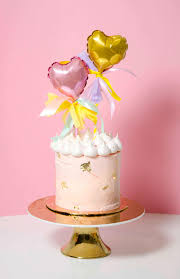 Birthday Cake Ribbons And Balloons Cake Images 2 X 4 Mini Heart Love Foil Balloon With Tassel And Ribbon Cake Topper Cake Ribbon Cake Chocolate Hazelnut Cake
