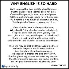 Is English Hard Https Www Facebook Com Grammarly Photos A 158139670871698 33824 139729956046003 647013801984280 Type Plurals Learn English Tongue Twisters