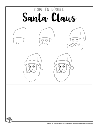 You have probably noticed that people in my initial sketches tend to look a little prehistoric. How To Draw Santa Claus For Kids Woo Jr Kids Activities