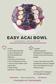 She Makes Easy Acai Bowl Food Acai Bowls Recipe Recipes