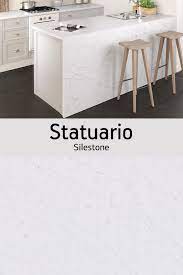 A statement of colour and harmony. Silestone Statuario Is A Light Surface With Pink Undertones This Quartz Countertop Is Perfect For Those Silestone Countertops Kitchen Countertops Countertops