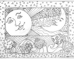 40+ sun and moon coloring pages for adults for printing and coloring. Sun Coloring Etsy