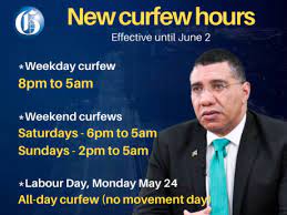 From monday to friday each week the curfew hours remain 8:00 p.m. Gov T Extends Covid Containment Measures For Four More Weeks News Jamaica Gleaner