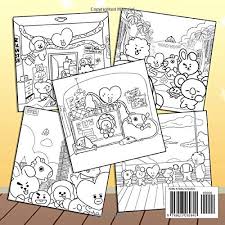 Some of the coloring page names are bts gallery books bts bt21 drawing black bts t shirt teepublic bts book best of d49fb d a580abbfeef48 bts sketch monies baby on twitter suga bts. Bt21 Around The World Coloring Book Volume 2 Tata Mang Chimmy Rj Koya Cooky Shooky And Van On International Tour Seoul Shanghai Hong Kong Amsterdam Moscow Istanbul Cairo Paperback January