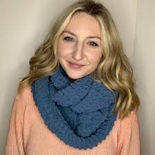 The Sweet Pea Infinity Scarf in Honeysuckle Meadows, Chunky Infinity Scarf,  Infinity Scarf, Chunky Scarf, Ribbed Scarf, Winter Accessories