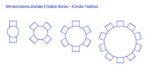 Download the free printable plans here. Circle Round Table Sizes Dimensions Drawings Dimensions Com