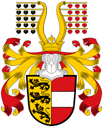 Auf der linken seite des wappens stützt ein hirsch das goldene schild und rechts stützt ein badischer greif, ein fabelwesen, das schild. Karntner Wappen Wikipedia